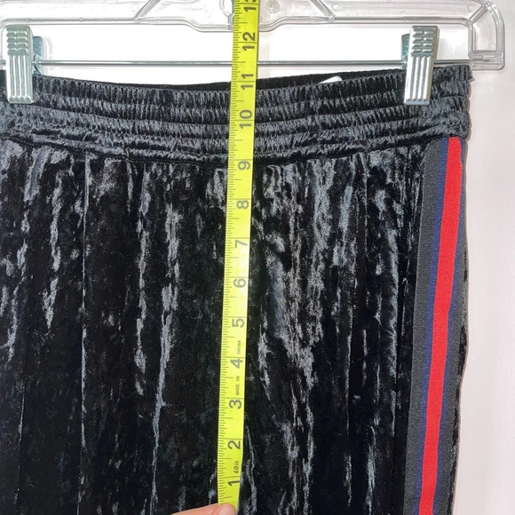 Zara Basic Black Striped Side High Rise Velvet Jogger Sweatpants Xsmall Women’s - Picture 3 of 10